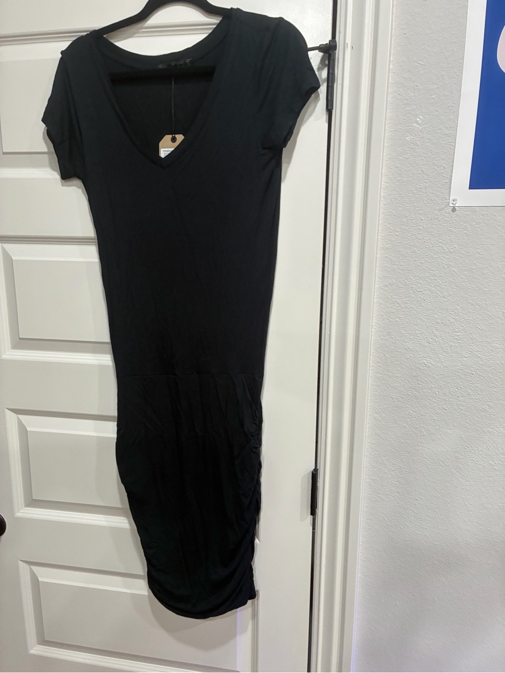 Prana Black V-Neck Midi Dress